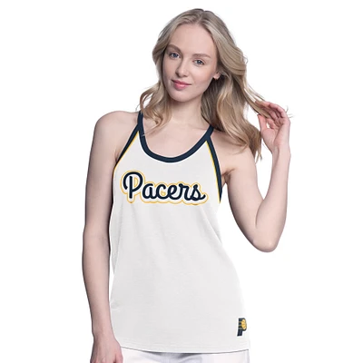 Women's G-III 4Her by Carl Banks White Indiana Pacers Curveball Racerback Tank Top
