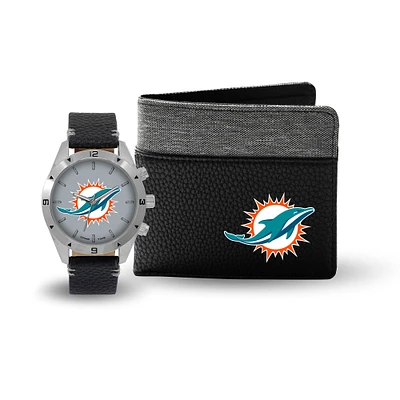Miami Dolphins Watch and Wallet Gift Set