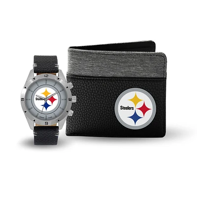 Pittsburgh Steelers Watch and Wallet Gift Set