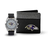 Baltimore Ravens Watch and Wallet Gift Set