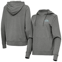 Women's Antigua Heather NASCAR - Logo Justice Pullover Hoodie