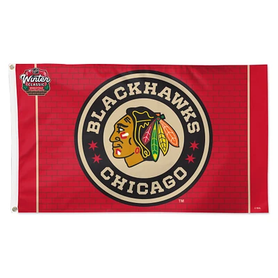 WinCraft Chicago Blackhawks 2025 NHL Winter Classic 3' x 5' One-Sided Deluxe Flag