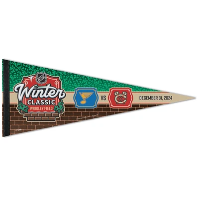 WinCraft Chicago Blackhawks vs. St. Louis Blues 2025 NHL Winter Classic 12" x 30" Premium Pennant