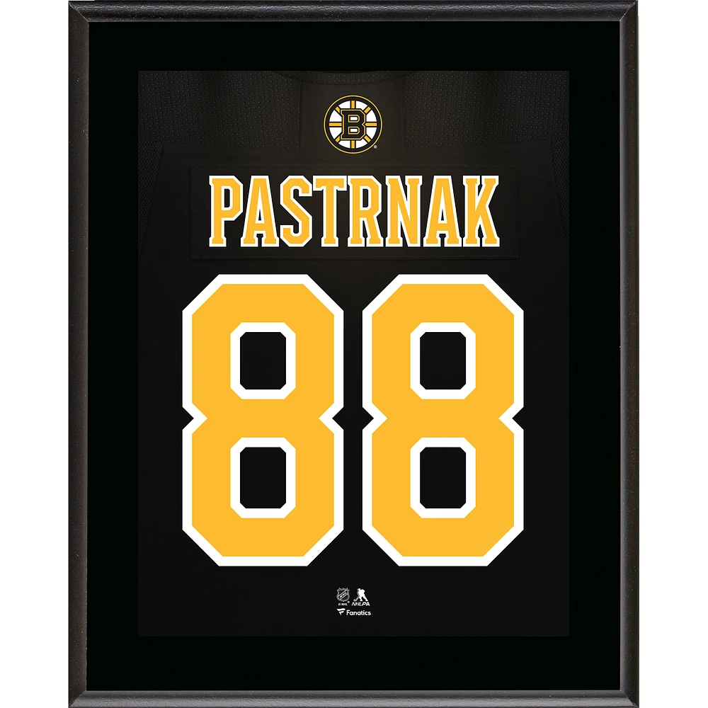 David Pastrnak Boston Bruins 10.5" x 13" Jersey Number Sublimated Player Plaque