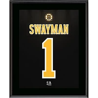 Jeremy Swayman Boston Bruins 10.5" x 13" Jersey Number Sublimated Player Plaque