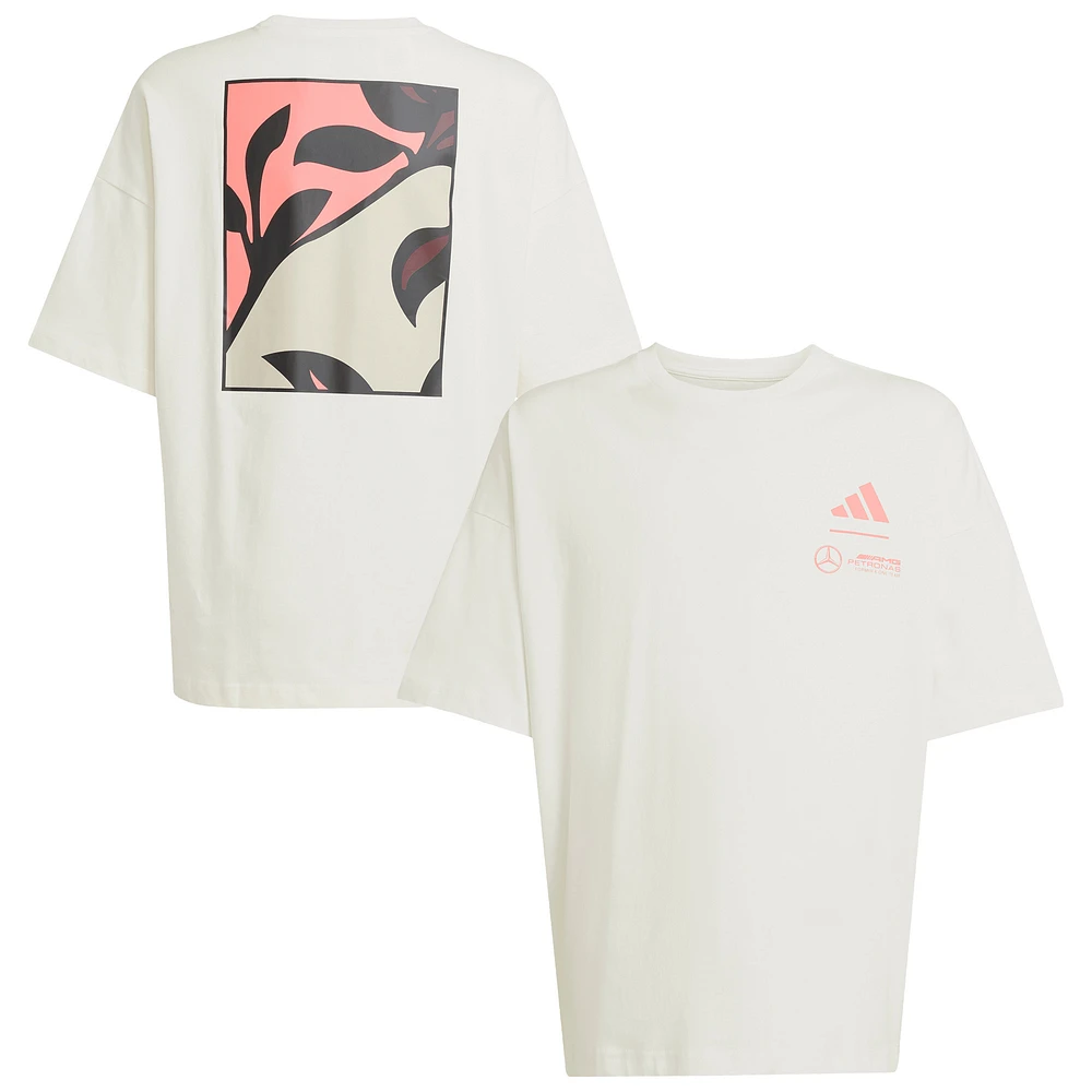 Youth adidas White Mercedes-AMG Petronas F1 Team 2025 Miami Grand Prix Pack T-Shirt