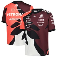 Youth adidas  Dark Red Mercedes-AMG Petronas F1 Team 2025 Miami Grand Prix Driver Replica Jersey