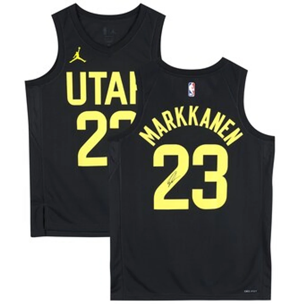 Lauri Markkanen Utah Jazz Autographed Nike Black Statement Swingman Jersey