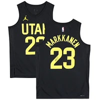 Lauri Markkanen Utah Jazz Autographed Nike Black Statement Swingman Jersey