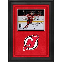 Nico Hischier New Jersey Devils Autographed Deluxe Framed 8" x 10" Red Jersey Skating Photograph