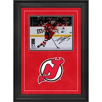 Nico Hischier New Jersey Devils Autographed Deluxe Framed 8" x 10" Red Jersey Skating Photograph