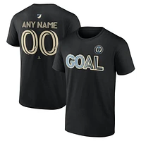 Men's Black Philadelphia Union Goal Custom T-Shirt