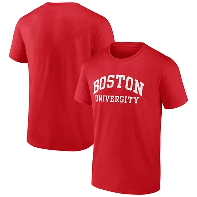 Men's Scarlet Boston University Basic Arch T-Shirt
