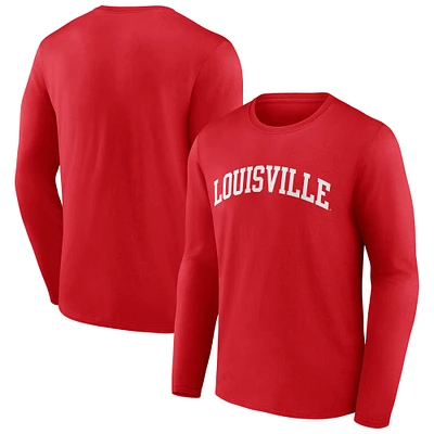 Men's Red Louisville Cardinals Arch Long Sleeve T-Shirt