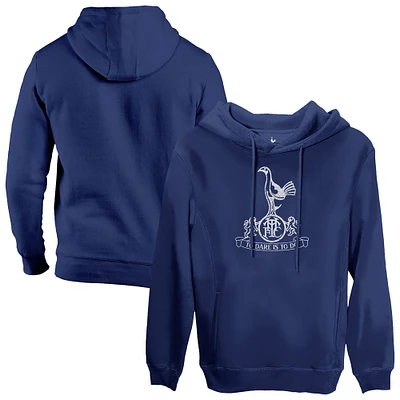 Men's 1863FC  Navy Tottenham Hotspur Mono Badge Fleece Pullover Hoodie