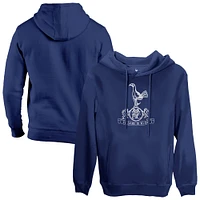 Men's 1863FC  Navy Tottenham Hotspur Mono Badge Fleece Pullover Hoodie