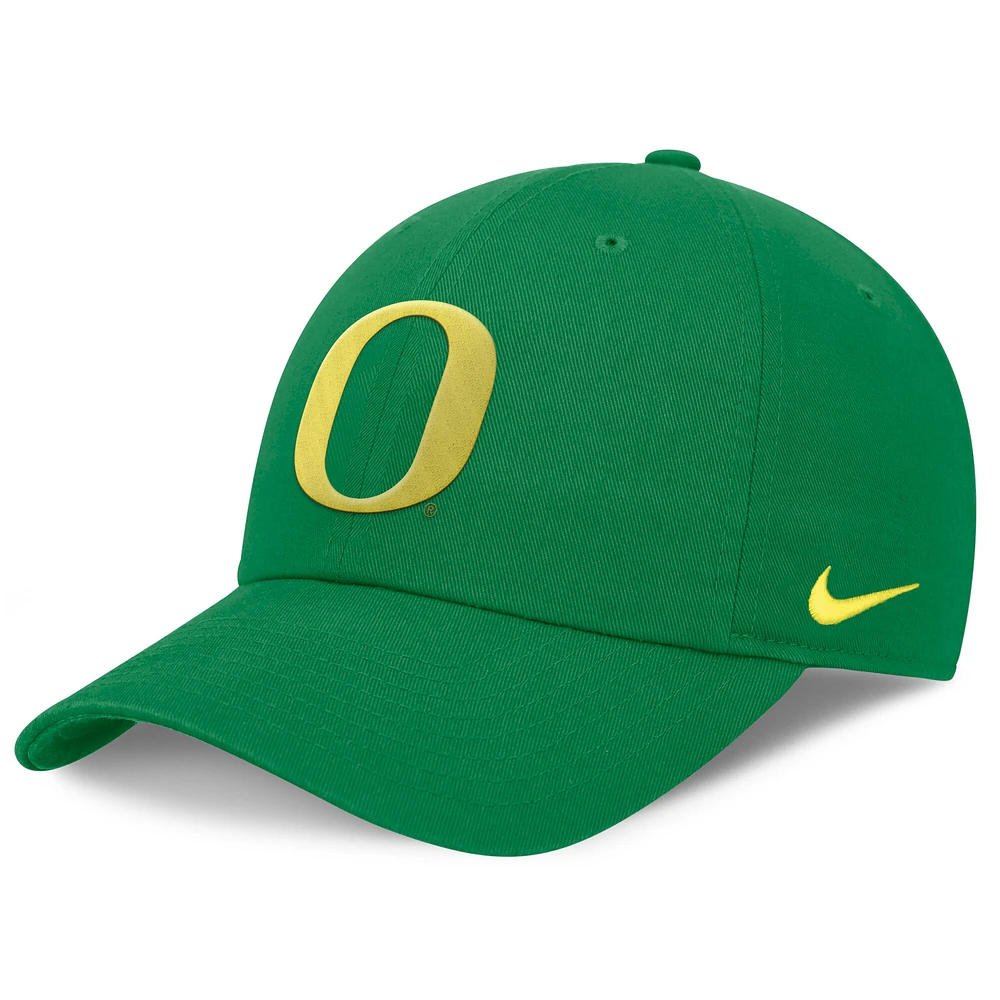 Men's Nike Green Oregon Ducks Club Performance Adjustable Hat