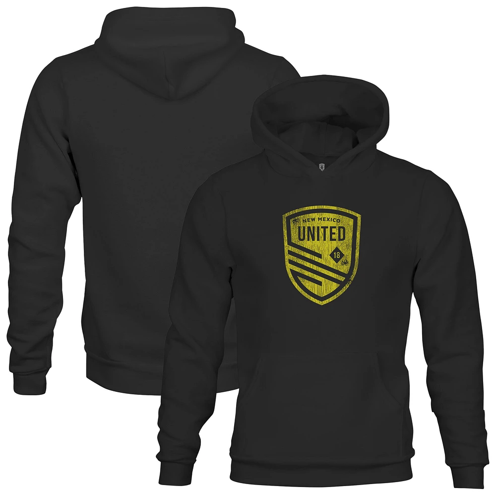 Youth 1863FC Black New Mexico United Color Badge Fleece Pullover Hoodie