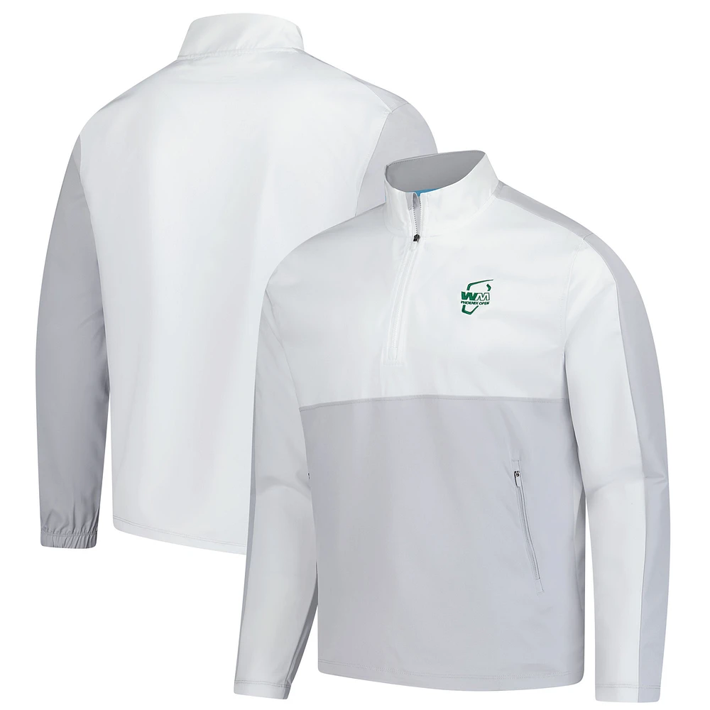 Men's Ahead  White WM Phoenix Open Waylon Lightweight Quarter-Zip Windbreaker