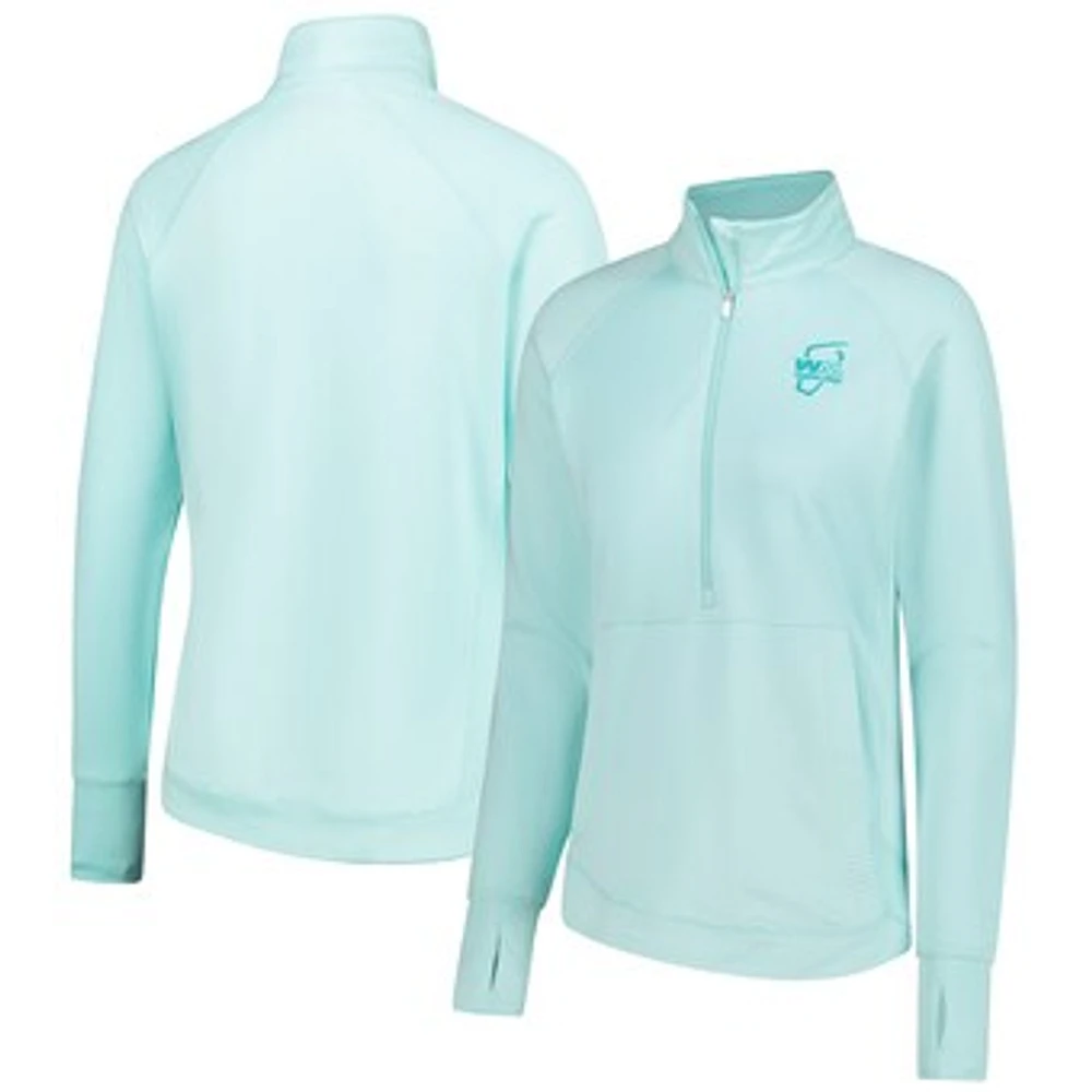 Women's Ahead  Green WM Phoenix Open Summerhill Half-Zip Top