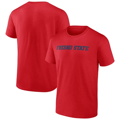Men's Red Fresno State Bulldogs Basic Arch T-Shirt