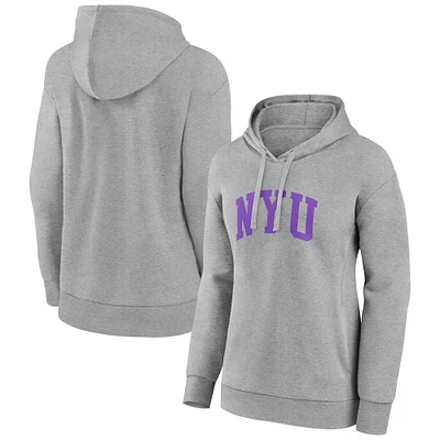 Women's Gray NYU Violets Arch Pullover Hoodie