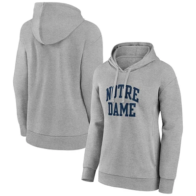 Women's Gray Notre Dame Fighting Irish Arch Pullover Hoodie