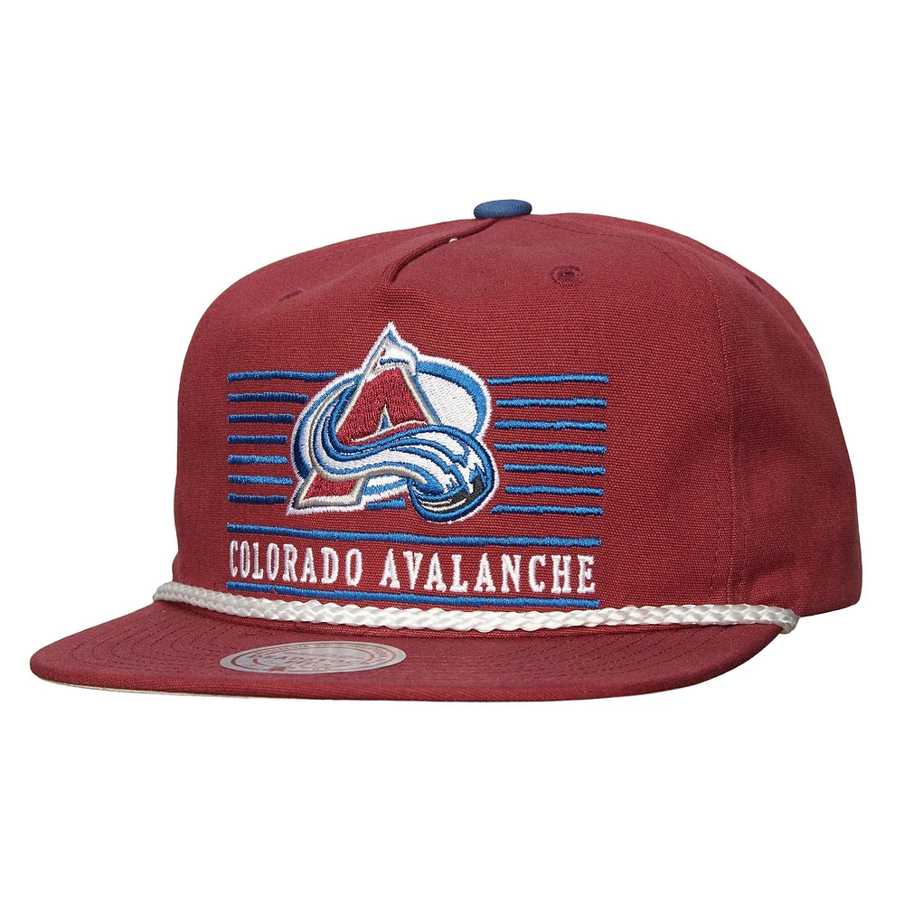 Men's Mitchell & Ness Burgundy Colorado Avalanche Ascend Deadstock Snapback Hat