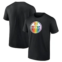 Men's  Black Edmonton Oilers Pride T-Shirt