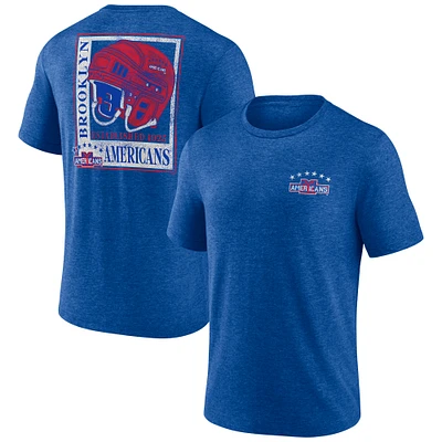 Men's  Blue New York Americans Earnest Will Tri-Blend T-Shirt