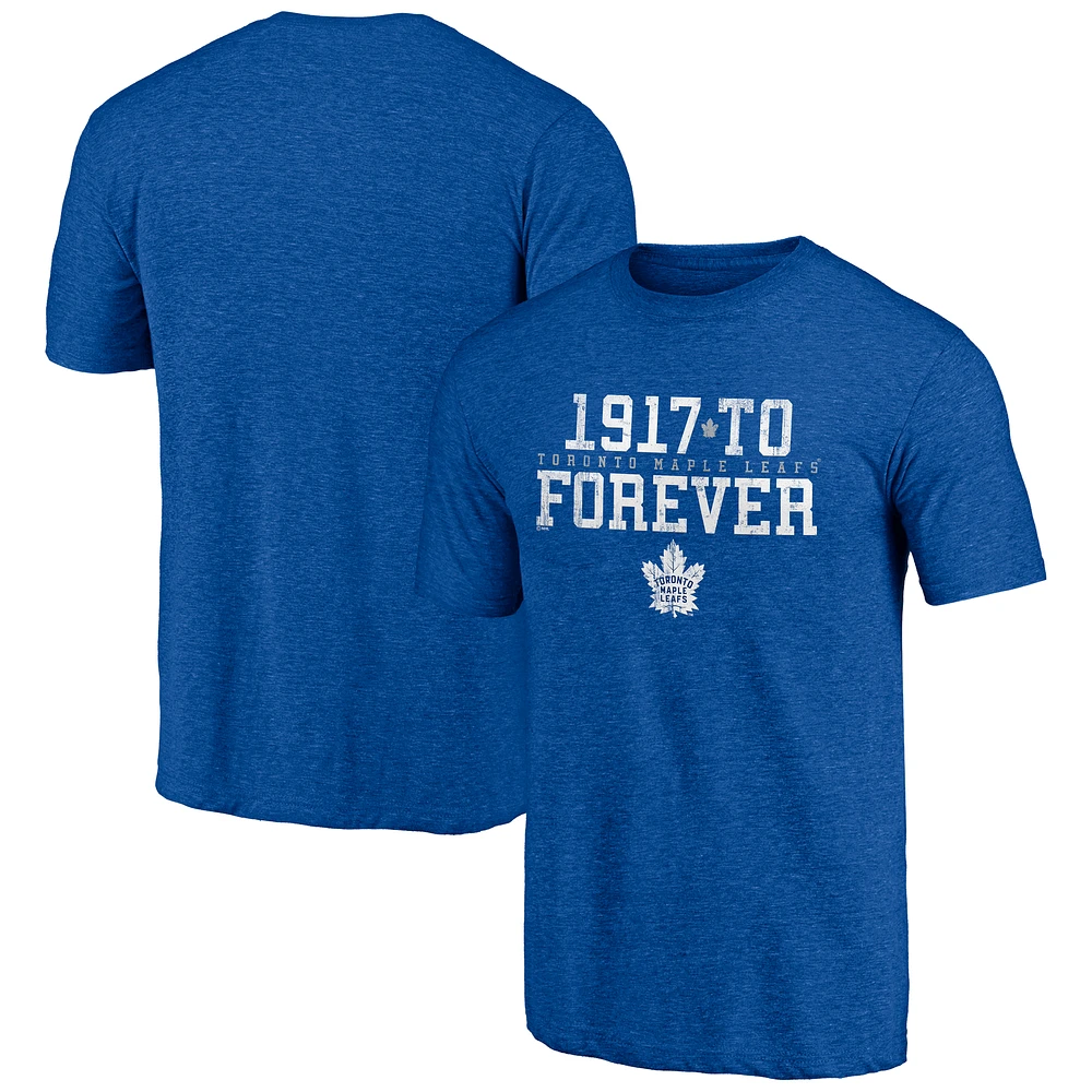 Men's Blue Toronto Maple Leafs Shoot to Score Tri-Blend T-Shirt