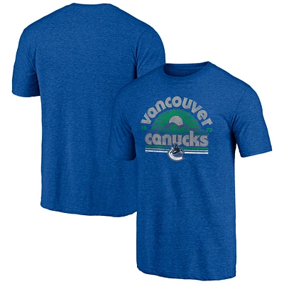 Men's  Blue Vancouver Canucks Shoot to Score Tri-Blend T-Shirt
