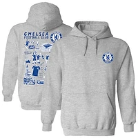 Women's Vive La Fete  Gray Chelsea Impressions Artwork Pullover Hoodie