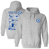 Women's Vive La Fete  Gray Chelsea Impressions Artwork Pullover Hoodie