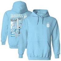 Women's Vive La Fete  Light Blue Argentina National Team Impressions Artwork Pullover Hoodie