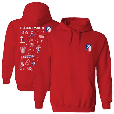 Women's Vive La Fete Atletico de Madrid Impressions Artwork Pullover Hoodie