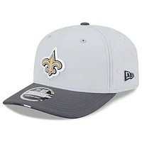Men's New Era  Gray/Graphite New Orleans Saints 2025 NFL Training Camp 9SEVENTY Adjustable Hat