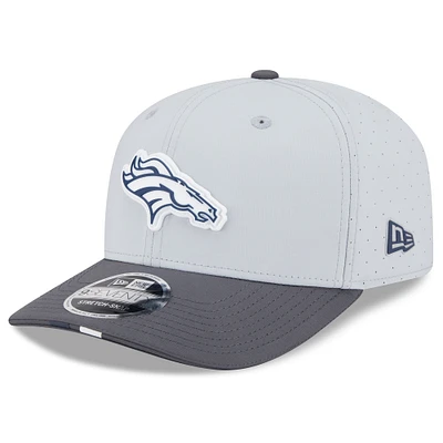 Men's New Era  Gray/Graphite Denver Broncos 2025 NFL Training Camp 9SEVENTY Adjustable Hat