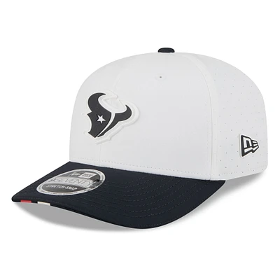 Men's New Era  White/Navy Houston Texans 2025 NFL Training Camp 9SEVENTY Adjustable Hat