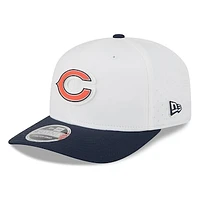 Men's New Era White/Navy Chicago Bears 2025 NFL Training Camp 9SEVENTY Adjustable Hat