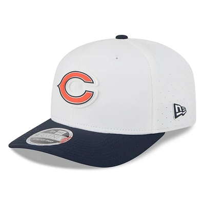 Men's New Era White/Navy Chicago Bears 2025 NFL Training Camp 9SEVENTY Adjustable Hat