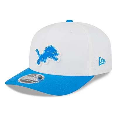 Men's New Era  White/Blue Detroit Lions 2025 NFL Training Camp 9SEVENTY Adjustable Hat