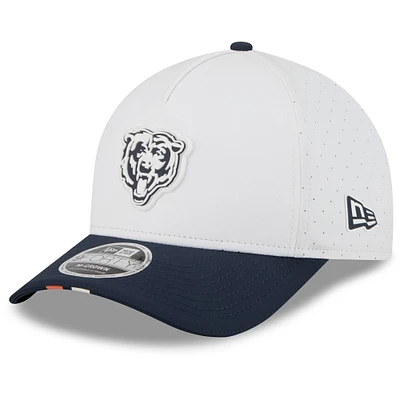 Men's New Era  White/Navy Chicago Bears 2025 NFL Training Camp A-Frame 9FORTY Adjustable Hat