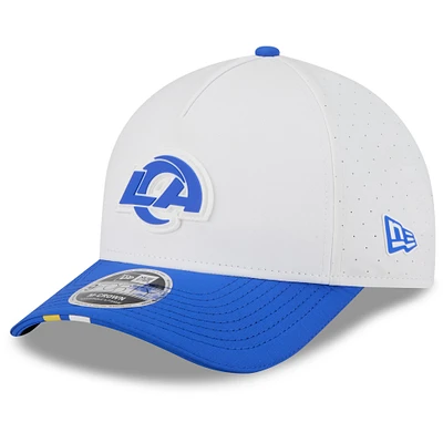 Men's New Era  White/Royal Los Angeles Rams 2025 NFL Training Camp A-Frame 9FORTY Adjustable Hat