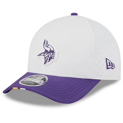 Men's New Era  White/Purple Minnesota Vikings 2025 NFL Training Camp A-Frame 9FORTY Adjustable Hat