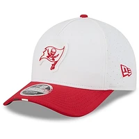 Men's New Era  White/Red Tampa Bay Buccaneers 2025 NFL Training Camp A-Frame 9FORTY Adjustable Hat