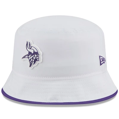 Men's New Era  White Minnesota Vikings 2025 NFL Training Camp Stretch Bucket Hat