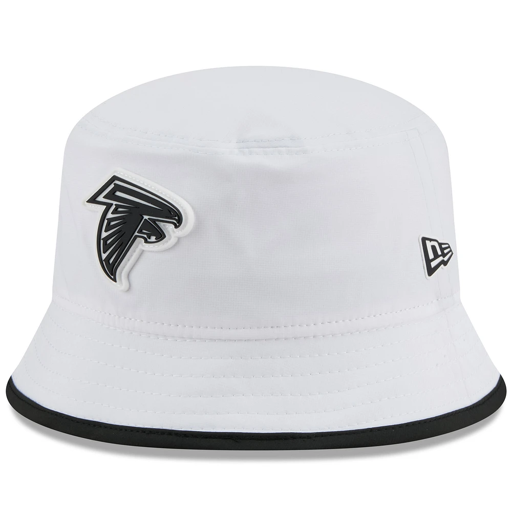 Men's New Era White Atlanta Falcons 2025 NFL Training Camp Stretch Bucket Hat