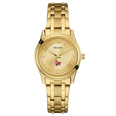 Women's Bulova Marist Red Foxes Gold-Toned Watch