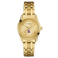 Women's Bulova Northwestern Wildcats Gold-Toned Watch